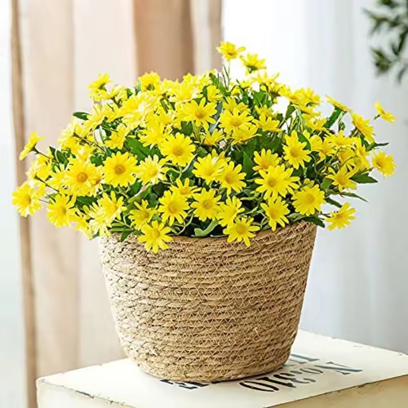 1PC Artificial Daisy Flowers Fake Gerber Silk Bouquets Pastoral Style for Home Garden